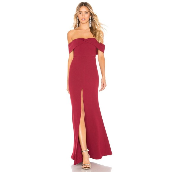 Lovers and Friends Danica Off the shoulder Gown Dress - Picture 1 of 8
